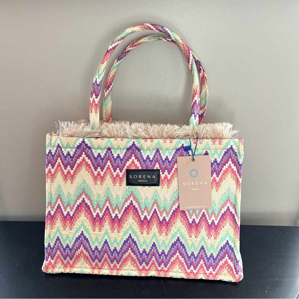 Sorena One-Of-A-Kind Amalfi Multicoloured Tote Bag NWT